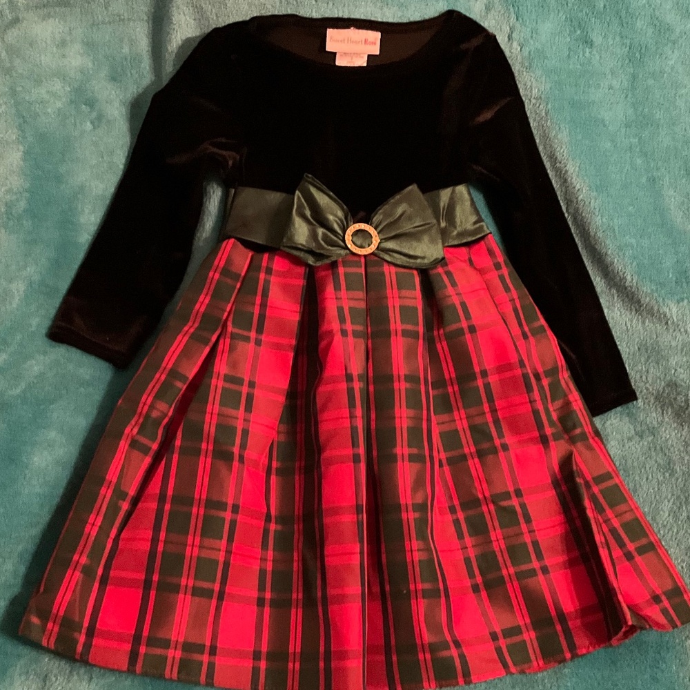 Sweet Heart Rose Velveteen and Taffeta Party Dress Size 3